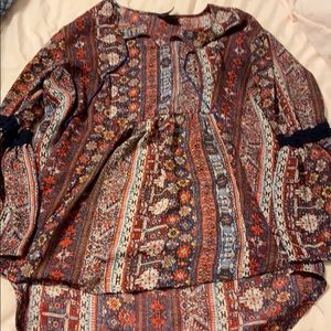 Long sleeve sheer top